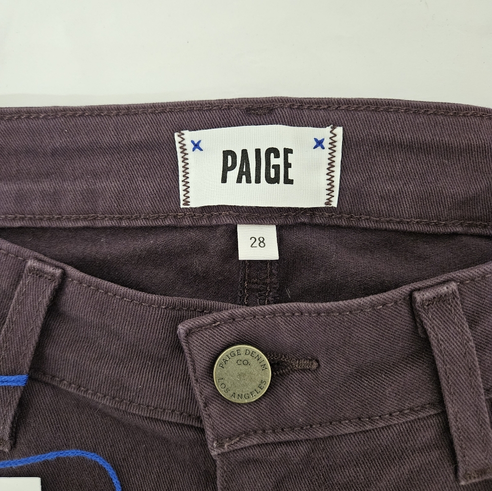 PAIGE Verdugo Low Rise Ankle Jeans in Vamp Red Size 28 NWT - Picture 7 of 15